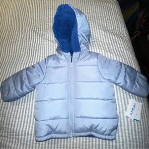 Carter's Sherpa Lined Insulated Puffer - Toddler Unisex 18 month NWT!